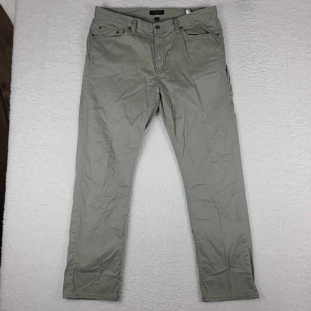 Banana Republic Pants Mens 36 x 32 Taupe Gray Slim Fit Chino Khakis